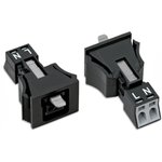 890-702, WINSTA® through-panel socket (female) - MINI - snap-in - L/N marking - ...