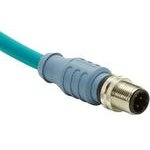 ICD11T1NTL15M, Cable Assembly Circular 15m 24AWG M12 Circular to M12 Circular 4 to 4 Straight to Straight
