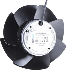 Фото 1/9 A2S130-AA03-01, A2S130 Series Axial Fan, 230 V ac, AC Operation, 340m³/h, 45W, 310mA Max, IP20, 138.3 x 56.9mm