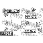 NM-071, NM-071_подушка двигателя передняя!\Nissan Primera P12 01-07