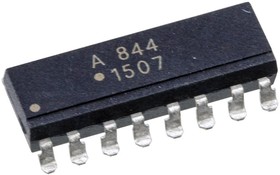 Фото 1/2 ACPL-844-300E, Оптопара транзисторная 4-х канальная, изоляция 5кВ, 50мА