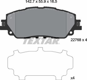 Фото 1/3 2276801, Колодки тормозные дисковые передние TOYOTA CAMRY SV70 17-