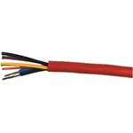 SIHF 3G0.75 MM², Mains Cable 3x 0.75mm² Tinned Copper Unshielded 500V 100m Red