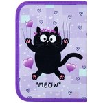 Пенал ПИФАГОР, 1 отделение, 2 откидные планки, полиэстер, 20х14 см ...