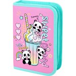 Пенал ПИФАГОР, 1 отделение, 2 откидные планки, полиэстер, 20х14 см ...