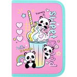 Пенал ПИФАГОР, 1 отделение, 2 откидные планки, полиэстер, 20х14 см ...