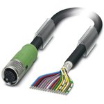 1430284, Female 17 way M12 to Sensor Actuator Cable, 1.5m
