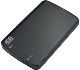 Фото 1/6 Внешний корпус для HDD/SSD AgeStar 3UB2A12 SATA USB3.0 пластик/алюминий черный 2.5"