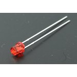 Светодиод цилиндрический 3x4мм, красный, 150 мкд, линза красная прозрачная ...