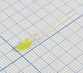 Светодиод круглый 3x5мм, желтый, 125мкд, 60градусов, линза желтая матовая, ARL-3514UYD-150mc; №7330 Y СД 3 x 5 \жел\ 125\ 60\жел мат\ARL-3