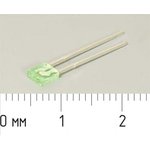 Светодиод прямоугольный 3,4x1,2x4мм, зеленый, 4 мкд, 60 градусов ...