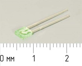 Светодиод прямоугольный 3,4x1,2x4мм, зеленый, 4 мкд, 60 градусов, линза зеленая прозрачная, BL-R2421G; №6007 G СД 3,4x 1,2x 4 \зел\ 4\ 6