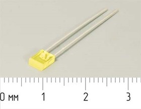 Светодиод прямоугольный 3,8x1,8x5мм, желтый, 9мкд, 120градусов, линза желтая матовая, BL-R3131E-T; №6012 Y СД 3,8x 1,8x 5 \жел\ 9\120\же