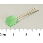 Светодиод прямоугольный 5x5x7.2мм, зеленый, 3мкд, 110градуc ...