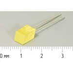 Светодиод прямоугольный 5x5x10мм, желтый, 6мкд, 150 градусов, линза желтая матовая; №5143 Y СД 5 x 5 x10 \жел\ 6\150\жел мат\BL-R3130A-T
