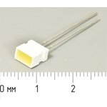 Светодиод прямоугольный 6x3,7x7 мм, желтый, 5 мкд, 100 градусов ...