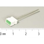 Светодиод прямоугольный 6x3,7x7 мм, зеленый, 5 мкд, 100 градусов ...