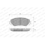 151-0013, Тормозные колодки дисковые TOYOTA Auris, Corolla (E150,E180) ...