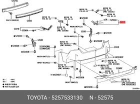 52575-33130, Крепление заднего бампера TOYOTA CAMRY 18- RH