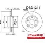 DBD1311, Диск тормозной MAZDA 3 03-, 5 05-, PREMACY 05-,