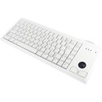 G84-4400LPBGB-0, Wired PS/2 Compact Trackball Keyboard, QWERTY (UK), Grey