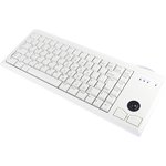 G84-4400LPBGB-0, CHERRY Wired PS/2 Compact Trackball Keyboard, QWERTY (UK), Grey