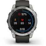 010-02540-01, Умные часы Garmin Fenix 7 Standard Silver with Graphite Band