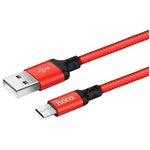 HOCO HC-62912 X14/ USB кабель Micro/ 2m/ 1.7A/ Нейлон/ Red&Black
