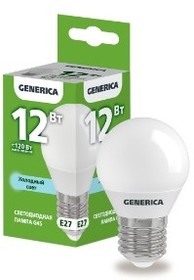 IEK LL-G45-12-230-65-E27-G Лампа LED G45 шар 12Вт 230В 6500К E27 GENERICA