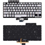 Клавиатура для ноутбука Asus ROG Zephyrus G14 GA401 серебристая c подсветкой ...