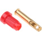 1 mm socket, solder connection, mounting Ø 2.7 mm, red, 23.1010-22