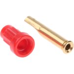 1 mm socket, solder connection, mounting Ø 2.7 mm, red, 23.1010-22