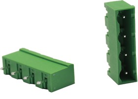 Разъём на печатную плату KLR2GVC-7.62-04P 4P/10A/630V/ RM7.62mm/Зелёный (НУ=100шт)