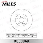 k000049, Диск тормозной NISSAN MAXIMA (30) 3.0 88-94/(32) 2.0 95-97 передний вент.
