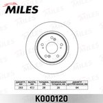 K000120, Диск тормозной Honda CR-V 08- передний 293 х 28 MILES