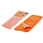 AB-A-04, Салфетка из микрофибры и коралловой ткани оранжевая (35*40 см)