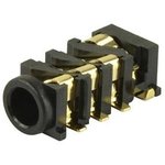 SJ2-35983D-SMT-TR, Phone Connectors 3.5mm gold terminal 3cond Tip/Ring swtch