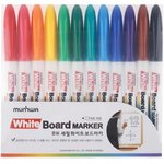 Набор маркеров для белых досок 12 цветов, пулевидный, 2 мм, 1 шт в упаковке FWBM12