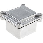 Silver Die Cast Aluminium Enclosure, IP67, Silver Lid, 96 x 96 x 67mm