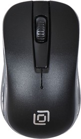 Фото 1/8 Мышь Оклик 445MW черный оптическая (1600dpi) беспроводная USB (3but)