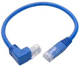 N204-001-BL-UP, Ethernet Cables / Networking Cables 1FT CAT6 90 DEGR UP,180 DEGR