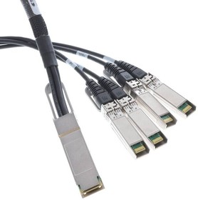 2334236-6, Cable Assembly Round 3m 30AWG QSFP28 to 4(SFP28) 38 to 4(20) POS PL-PL