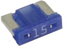 Предохранитель автомобильный micro, ток 15,0 А, синий, напряжение 32 В