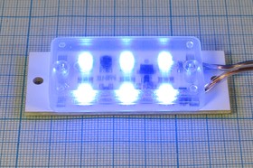 Светодиодный модуль цвет голубой, 8~35В, 6 светодиодов SMD, 65x30x10мм, 1W LED LAM; №7585 B СД модуль 8~35В\глбx6\\\\\ 65x 30x10\\1W LED L