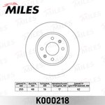 K000218, Диск тормозной Hyundai Getz 1.1-1.6 02- передний (+ABS) Miles