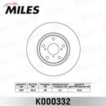 k000332, Диск тормозной TOYOTA AURIS 07-/AVENSIS/VERSO 09- передний вент.D=295мм.