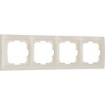 Рамка из поликарбоната на 4 поста Snabb Basic слоновая кость W0042003