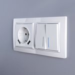 Рамка из поликарбоната на 2 поста Snabb Basic белый W0022001