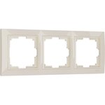 Рамка из поликарбоната на 3 поста Snabb Basic слоновая кость W0032003