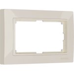 Рамка из поликарбоната для двойной розетки Snabb Basic слоновая кость W0082003